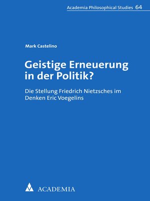 cover image of Geistige Erneuerung in der Politik?